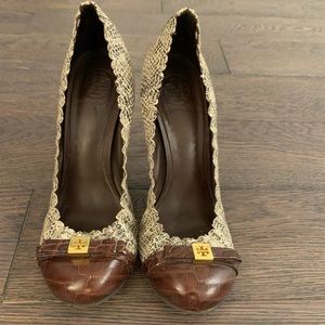 Tory Burch snakeskin heels